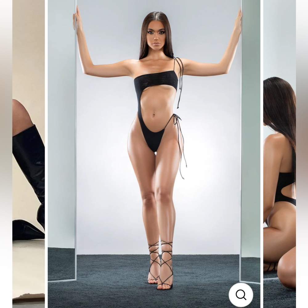 Lips and Honey NAOMI ONE PIECE MESH SWIMSUIT - BLACK